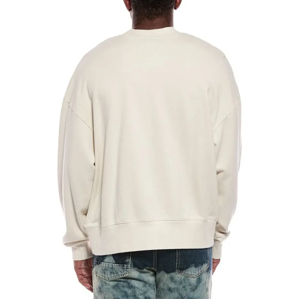 Palm Angels Mens Crewneck Sweatshirt, White